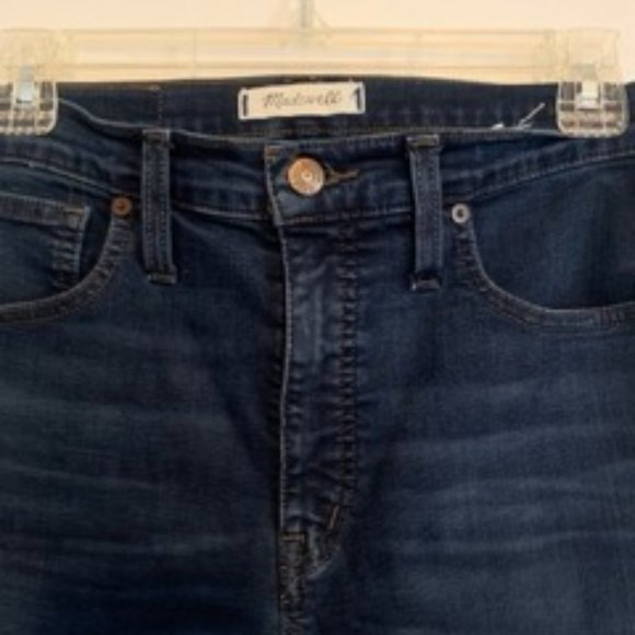 MADEWELL women's 10" high rise high waisted slim skinny dark denim jeans SIZE 28 - Picture 7 of 10
